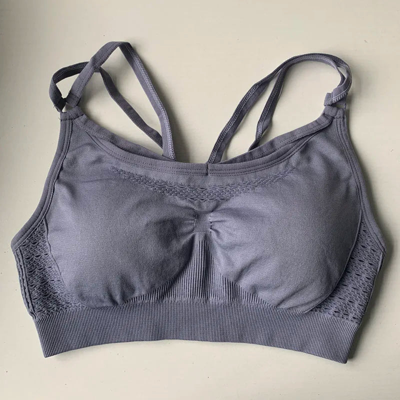 Women Seamless Sport Bra Girls Gym Top Fitness Yoga Bra Padded Push up Sports Bra