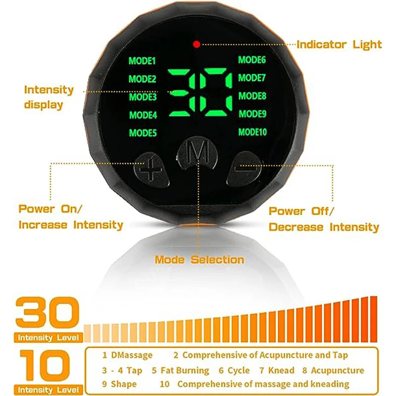Smart EMS Muscle Stimulator Abdominal Toning Belt Workout Portable Back Waist Ab Stimulator Home Gym Office Fitness Equiment