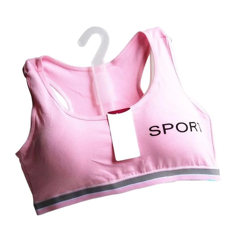 Teenagers Student Lingerie Brassiere Sport Maiden Girl Comfy Underwear Bra Girl Teen Top Sport Bras Sports Bra for Women Gym